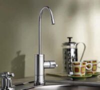 Silver drinking water faucet