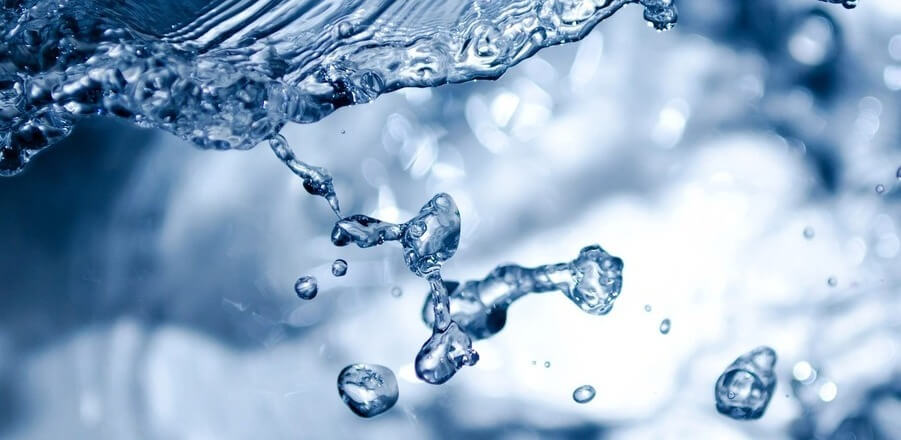 Close up on a splash of water